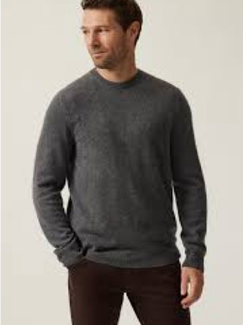 Brunello cucinelli Men's Charcoal Crewneck Sweater - Everyday Knit